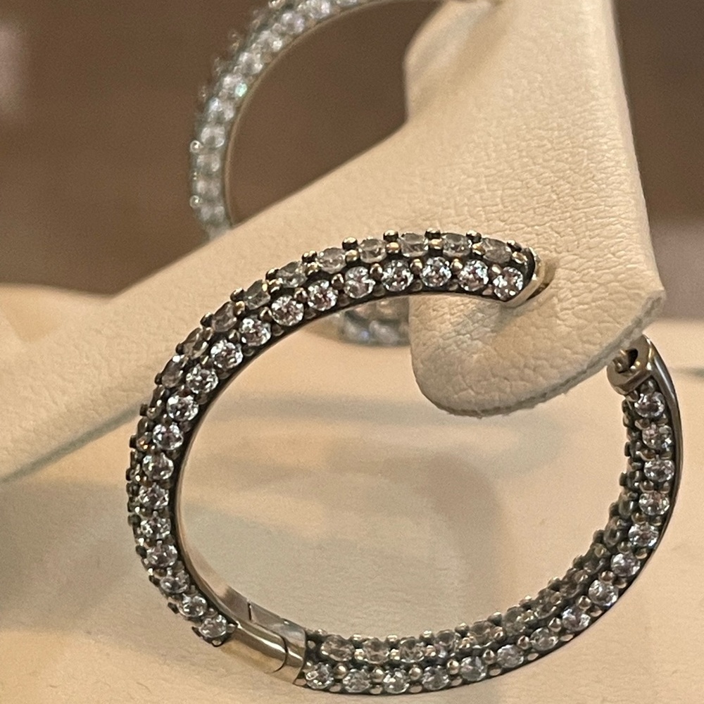 Nib Authentic Pandora Timeless Pave Single Row Ea… - image 3